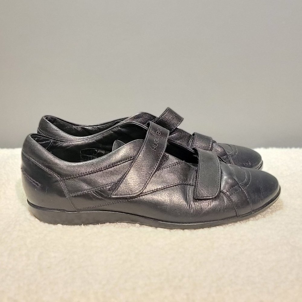 Boss By Hugo Boss Mens Black Leather Shoes